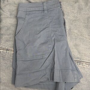 Women's Casual Blue Patch-Pocket Shorts